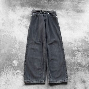 Vintage Southpole Jeans 30x30 Black Baggy Wide Leg Denim Skater Y2K 2000s